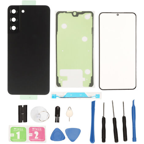 Coque Arrière Verre pour Galaxy S22 - Kit de Réparation Professionnel avec Outils, Installation Facile, Noir (1/5)