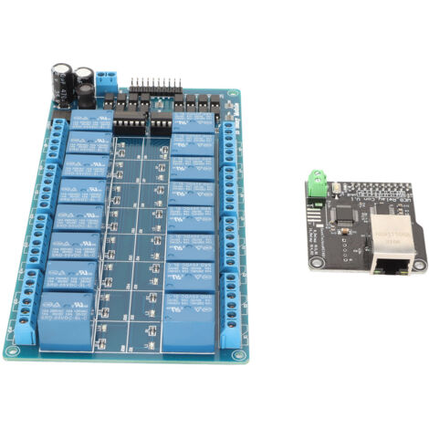 Module Relais 16 Canaux 5V avec Contrôleur Ethernet, Serveur Web RJ45 ...