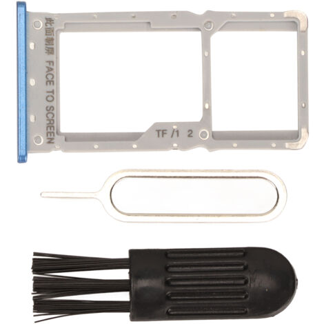 Support de carte SIM en plastique bien ajusté pour Xiaomi Redmi Note 6 / Note 6 Pro, couleur bleu (1/5)