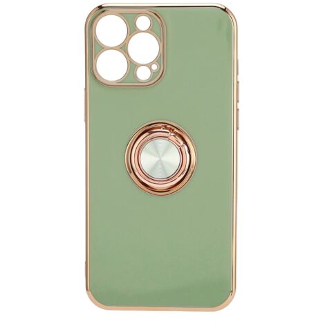 Étui pour iPhone 13 Pro Max avec Support Anneau Doré Rose Pailleté, Coque Fine et Souple TPU Vert Fruit pour Femmes (1/5)