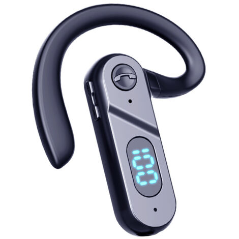 Casque Bluetooth à Conduction Osseuse Mono, Écouteur Ouvert Sans Fil avec Affichage Numérique de Batterie et Commande Vocale (1/5)