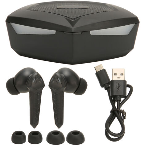 Écouteurs Gaming Bluetooth Stéréo à Faible Latence avec Micro Intégré pour Mobile et PC Noir (1/5)