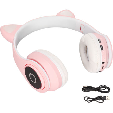 Casque Bluetooth Oreilles de Chat LXB39A - Réglable, Portable avec Câble Audio pour Enfants (Rose) (1/5)