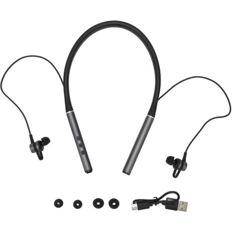 Casque Bluetooth Sport avec Bandeau Magnétique, Écouteurs Sans Fil Stéréo HiFi pour Exercices en Extérieur, Gris (1/5)