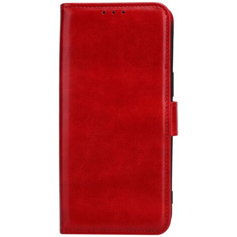 Étui cuir intégral antichoc pour iPhone 12 Pro Max avec fente carte, rouge (1/5)