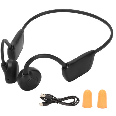 Casque Sport Bluetooth à Conduction Osseuse IPX6 Étanche sans Fil avec Micro Intégré pour Course Noir (1/5)