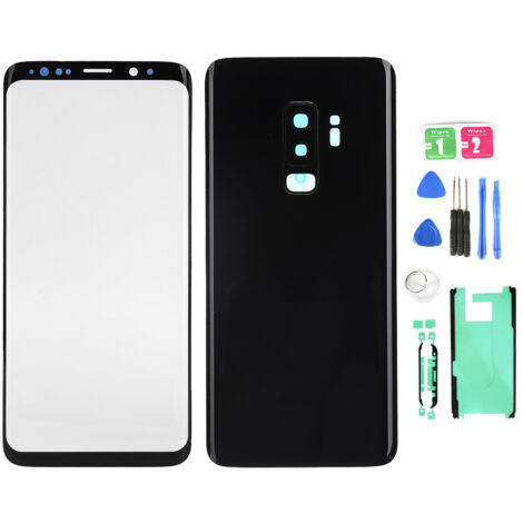 Kit de Remplacement Vitre Arrière et Écran Avant pour Samsung Galaxy S9+ G965 (Noir) (1/5)