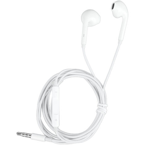 Écouteurs filaires 3.5mm avec haut-parleur large, réglage du volume et basses puissants, compatibles iOS et Android. (1/5)