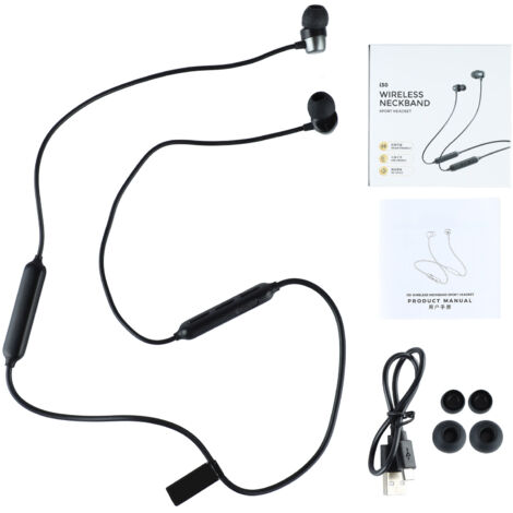 Casque Bluetooth Sport avec Réduction de Bruit, Confort Ergonomique et Micro Intégré - Noir (1/5)