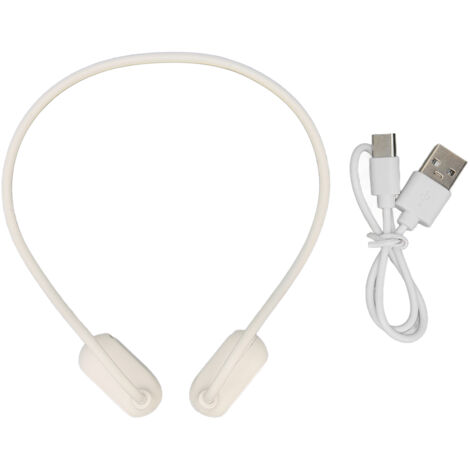Casque Bluetooth à conduction osseuse, sans-fil rechargeable pour sport, course et conduite - Blanc (1/5)