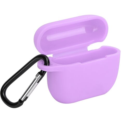 Étui de protection en silicone pour étui de charge AirPods Pro/3, couleur violet clair (1/5)