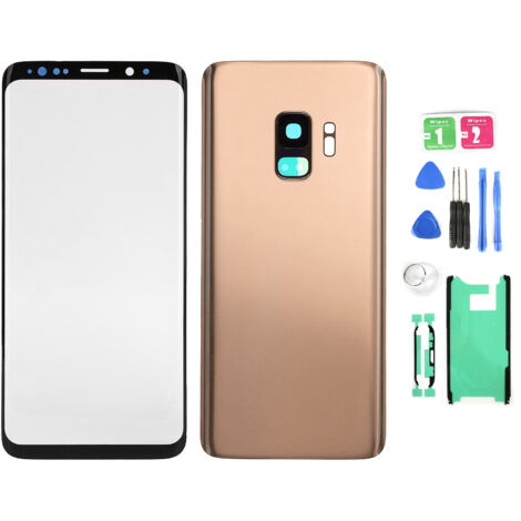 Coque arrière en verre et écran avant de remplacement pour Samsung Galaxy S9 G960 - Doré (1/5)