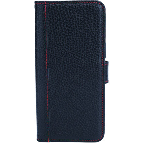 Étui cuir intégral antichoc pour Samsung S21 FE avec fente carte, noir (1/5)