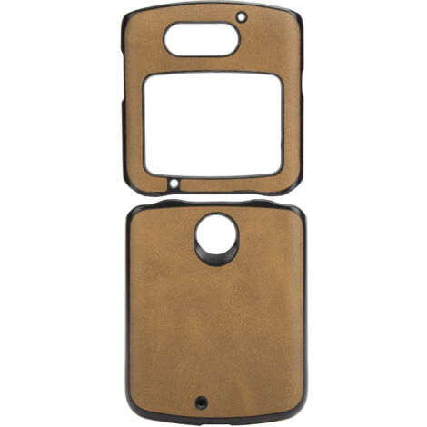 Étui de Protection en Cuir Antichoc pour Motorola Razr 5G, Coque de Téléphone Marron (1/5)