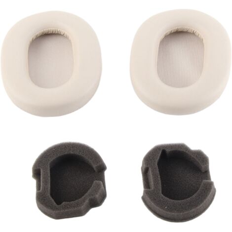 Coussinets de remplacement en cuir protéiné et mousse à mémoire pour casque WH-1000XM5, isolation phonique, couleur argent platine. (1/5)