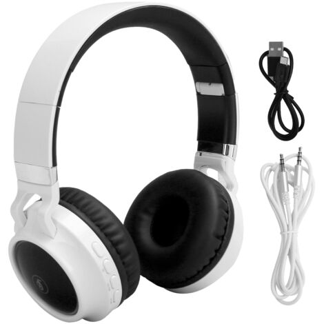 Casque Gamer Sans Fil Bluetooth 5.0 avec LED Lumineux, Écouteurs Over-Ear Stéréo et Connexion 3.5mm (1/5)