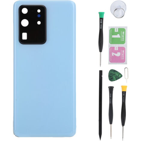 Coque de remplacement avec outils pour Samsung Galaxy S20 Ultra 5G - Couverture arrière batterie bleue (1/5)