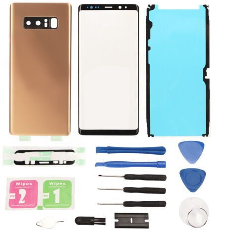 Kit de réparation pour Samsung Galaxy Note 8 avec verre avant et dos en or - Remplacement complet écran et coque arrière (1/5)