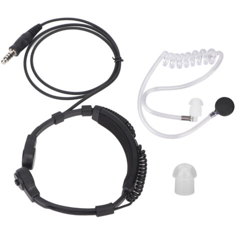 Micro-casque à tube acoustique robuste et rétractable pour Baofeng, Kenwood, Yaesu et Motorola (1/5)