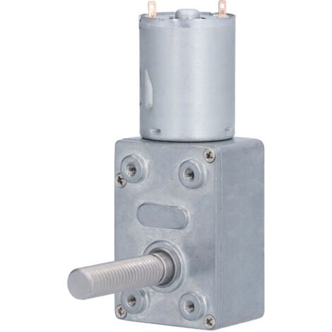 Moteur autobloquant JGY370 24V CC, arbre fileté M8 de 33mm, basse vitesse 23 tr/min pour applications précises (1/5)