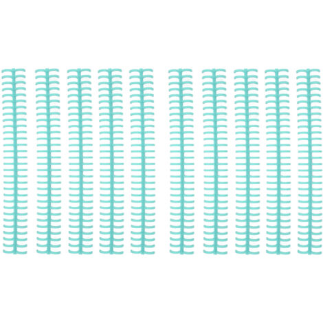 10 spirales de reliure plastique vertes, 30 anneaux, pour feuilles perforées, lot de 10, diamètre 1/2 pouce (1/5)