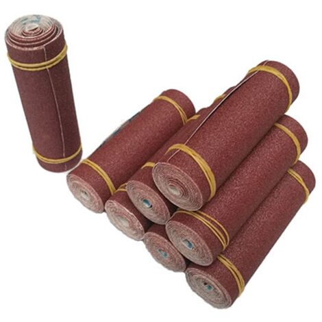 Rouleau abrasif 100mm x 1000mm grain 60 pour ponçage métal et bois, accessoire Dremel