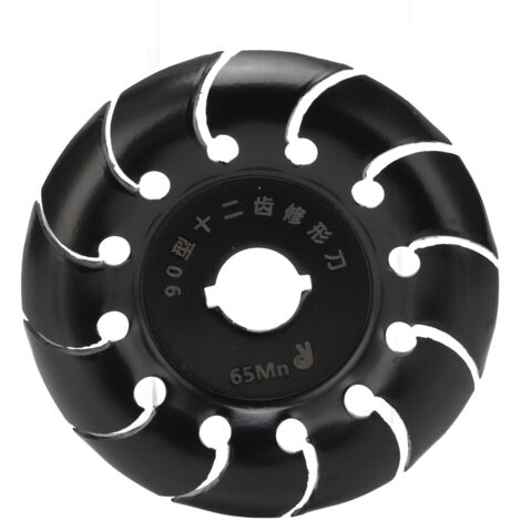 Disque de meulage 90mm 12 dents pour sculpture et polissage du bois - Roue noire pour travail du bois (1/5)