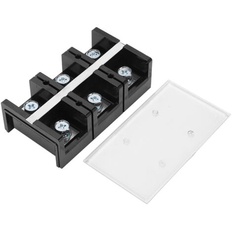 Bornes de connexion à vis 3 pôles 2 rangées en cuivre pour circuits électriques 300A 600V (1/5)
