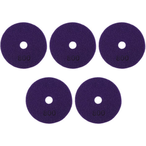 5 Disques Diamantés 4" pour Polissage Humide Marbre Granit Céramique - Grain 800 Lisse (1/5)