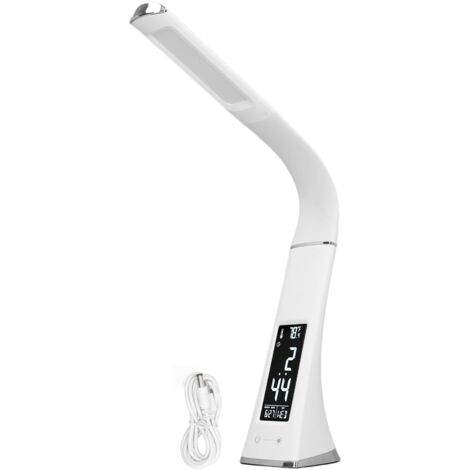 Lampe de Bureau à LED avec Horloge Numérique, Télécommande pour Étude et Travail (1/5)