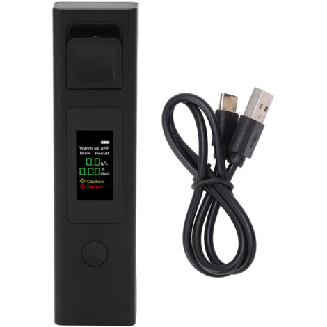 Alcootest portable haute précision avec écran LCD et recharge USB, éthylomètre numérique professionnel (1/5)