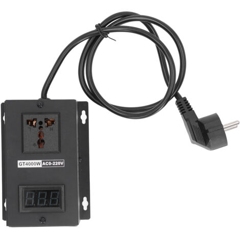 Régulateur de Vitesse Moteur 4000W 220V AC avec Prise Européenne pour Contrôle de Température (1/5)