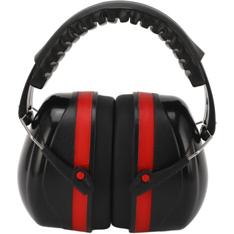 Casque Anti-Bruit Réglable pour Enfants et Adultes, Protection Auditive Pliable Noir Rouge (1/5)