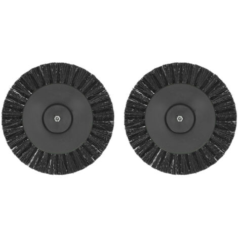 Lot de 2 brosses métalliques pour perceuse, 3,5 pouces, idéal pour nettoyage tapis et rénovation meubles, couleur noire (1/5)