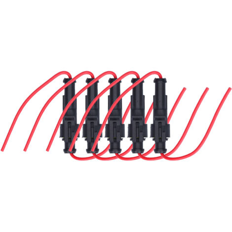 5 Pièces Connecteur Électrique Auto Étanche Rouge pour Câblage Automobile, Résistant à la Chaleur et à l'Oxydation (1/5)