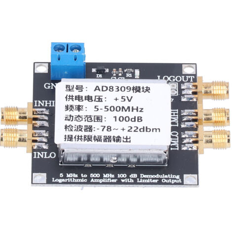 Module Amplificateur RF 100 dB Gain Large Bande 5‑500 MHz Carte SMA pour Détection FSK PSK (1/5)