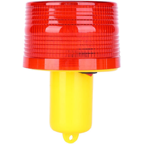 1pc Lampe de Signalisation LED Solaire d'Urgence pour Sécurité Routière et Nautique - Flash Rouge (1/5)