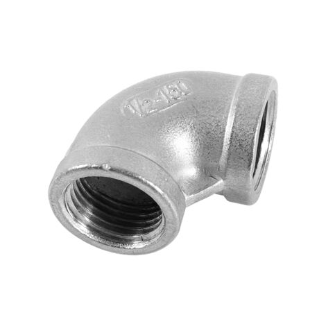 Raccord coude 90° inox DN15, filetage femelle pour tuyau 1/2" (1/5)