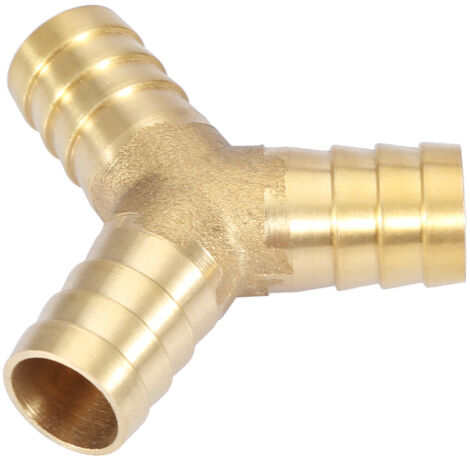 Raccord en Y laiton 3 voies pour air, eau, gaz, connexion barbelée OD 14mm (1/5)