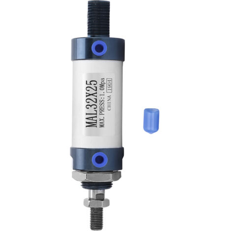 Vérin Pneumatique Double Effet 32mm Course 25mm en Aluminium Miniature (1/5)