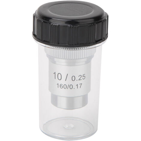 Objectif Achromatique 10X en Acier Complet pour Microscopes Universels Biologiques (1/5)