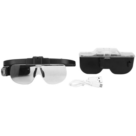 Lunettes frontales grossissantes 4.5X LED rechargeables pour travaux minutieux et bricolage (1/5)
