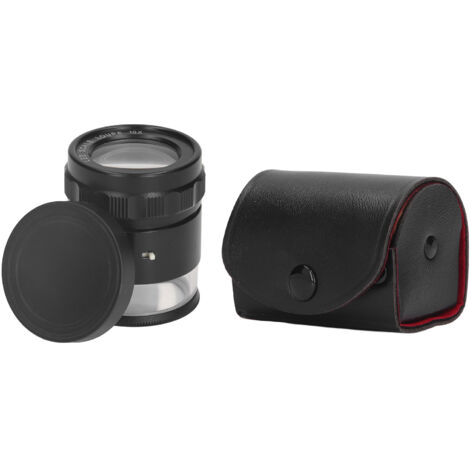 Loupe de bijoutier 10X avec éclairage LED et échelle amovible, champ de vision 28mm (1/5)