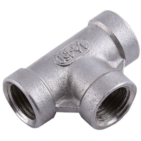 Tuyau Femme Fileté 3 Voies en Acier Inoxydable 304 (1/4" 37mm) - Neuf (1/5)