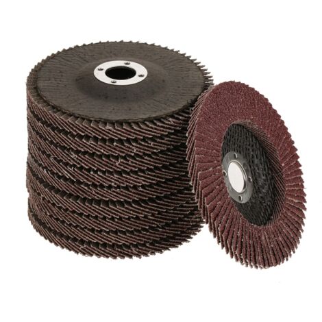 10 Disques de Ponçage à Lamelles 100x6x16 mm Grain 60 pour Meuleuse d'Angle (1/5)