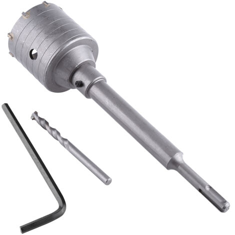 Foret Béton 65mm avec Clé et Tige 200mm, Scie Cloche pour Perçage Béton, Brique, Pierre - Kit Professionnel (1/5)