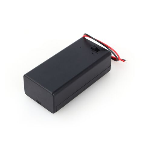 Boîtier de pile 9V avec interrupteur, support robuste pour batterie PP3 - Boîtier de connexion avec fil et couvercle (1/5)