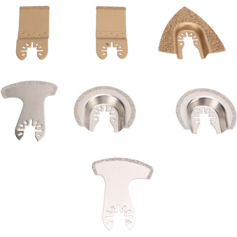 7 Lames Carbure pour Scie Oscillante - Découpe Carrelage, Ciment et Meulage Polyvalent (1/5)