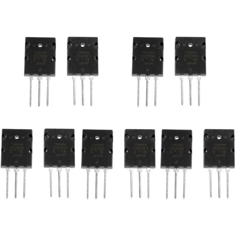 Paire de transistors audio 2SA1943 et 2SC5200 haute puissance - 5 paires assorties pour amplificateurs (1/5)