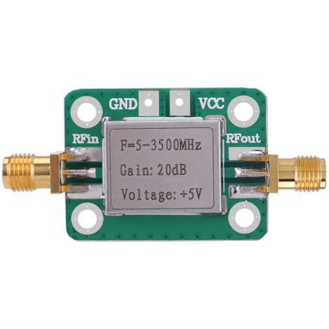 Amplificateur Faible Bruit 5-3500MHz 20dB Gain Large Bande RF avec Boîtier Blindé (1/5)